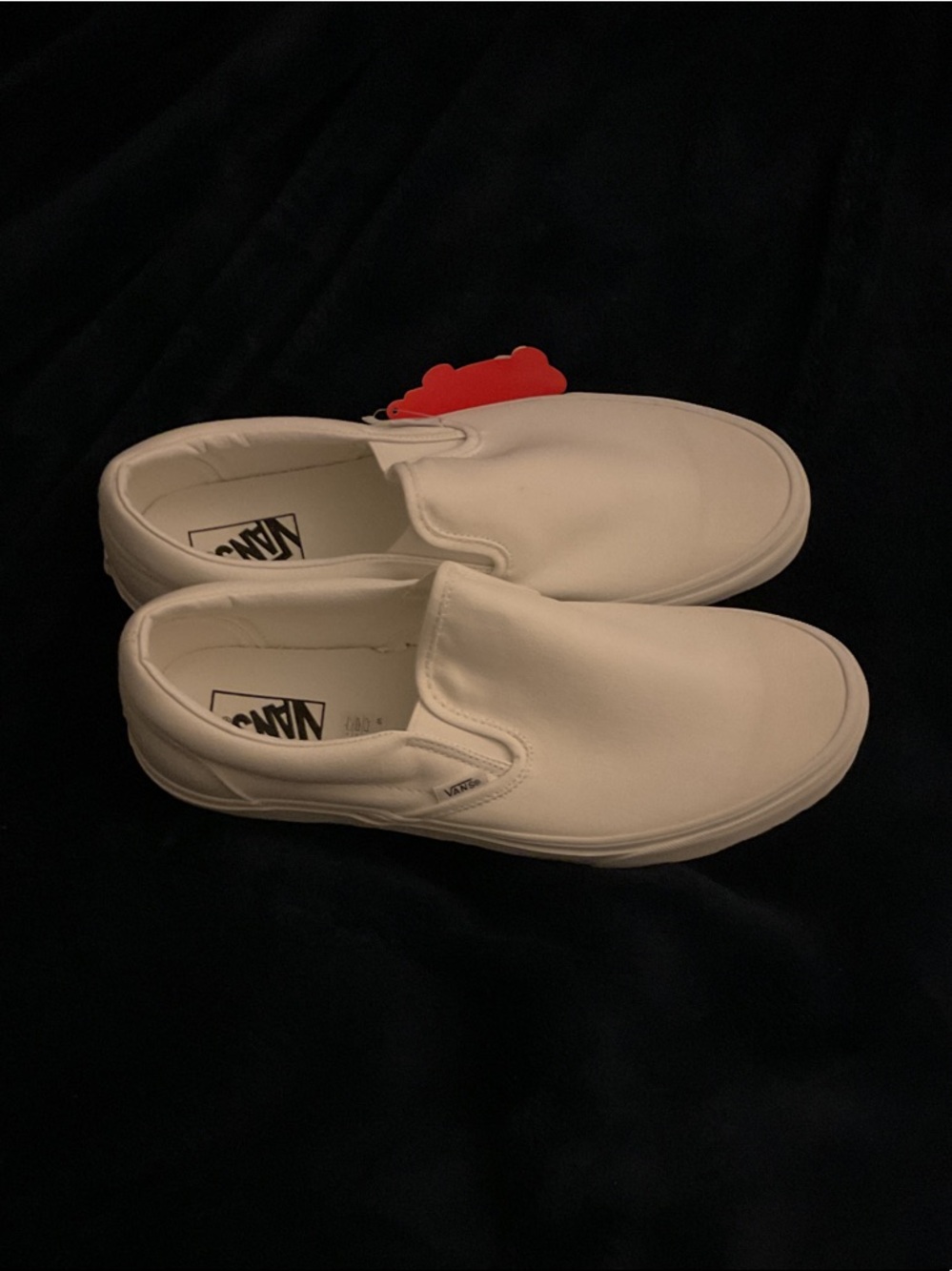 Vans White Slip-On Canvas Sneakers